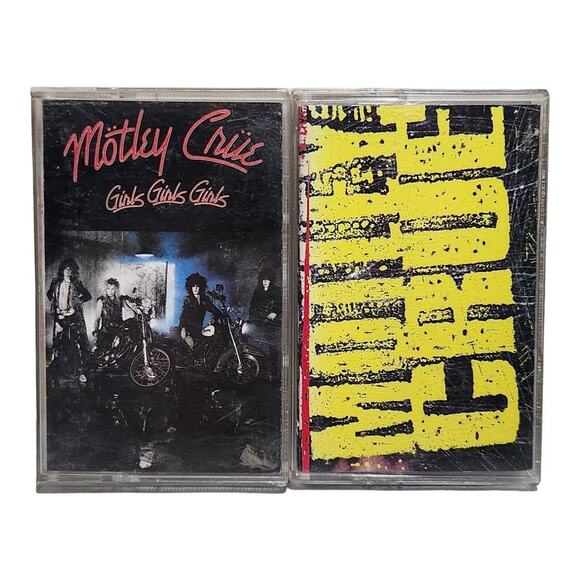 Motley Crue Girls Girls Girls & Self Titled Album Tested Cassettes (1987, 1994) - Picture 1 of 7